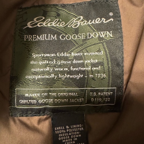 Eddie Bauer Brown Puffer Jacket with Stand-Up Collar - Picture 6 of 7